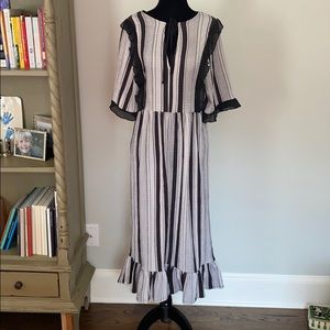 Striped Contrasting Dress by Zara